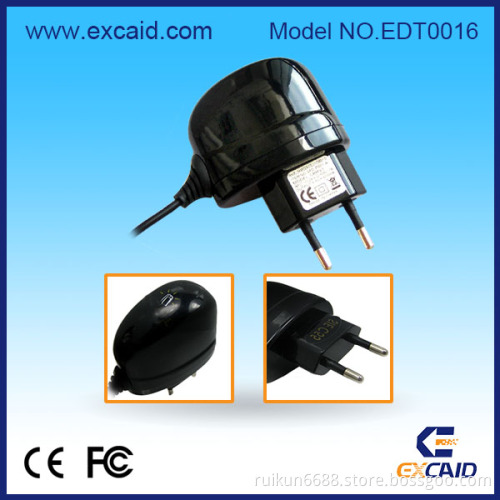 5V 1A Mobile Home Charger with Cable for Micro USB, iPhone 4/5 CE Approval